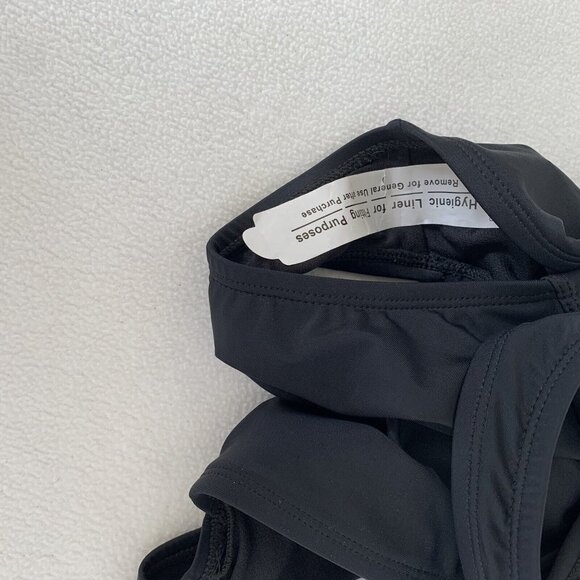 Mynah Swimsuit Medium Black One Piece Square Neck Nylon Spandex - Picture 5 of 12